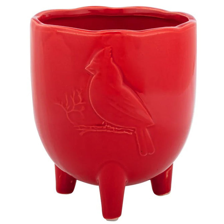 Napco, Cardinal Embossed Pot w/Feet