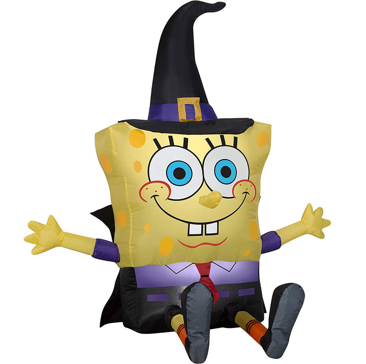 Gemmy, SpongeBob in Witch Costume Inflatable, 4' Tall