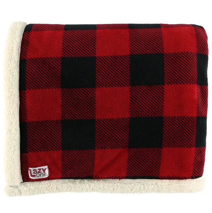 Lazy One, Red Plaid Blanket