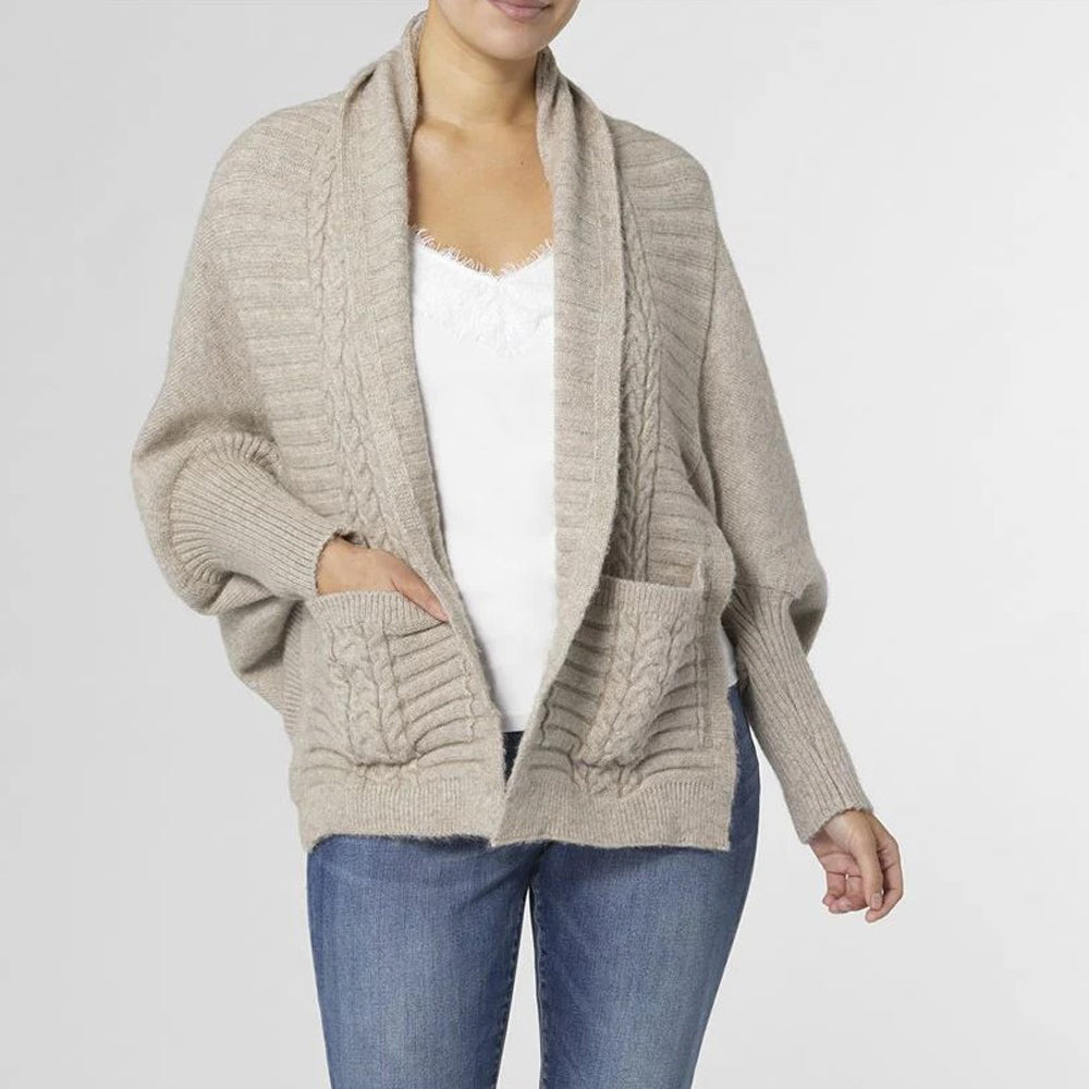 Coco+Carmen, Mari Cropped Cable Pocket Front Cardigan