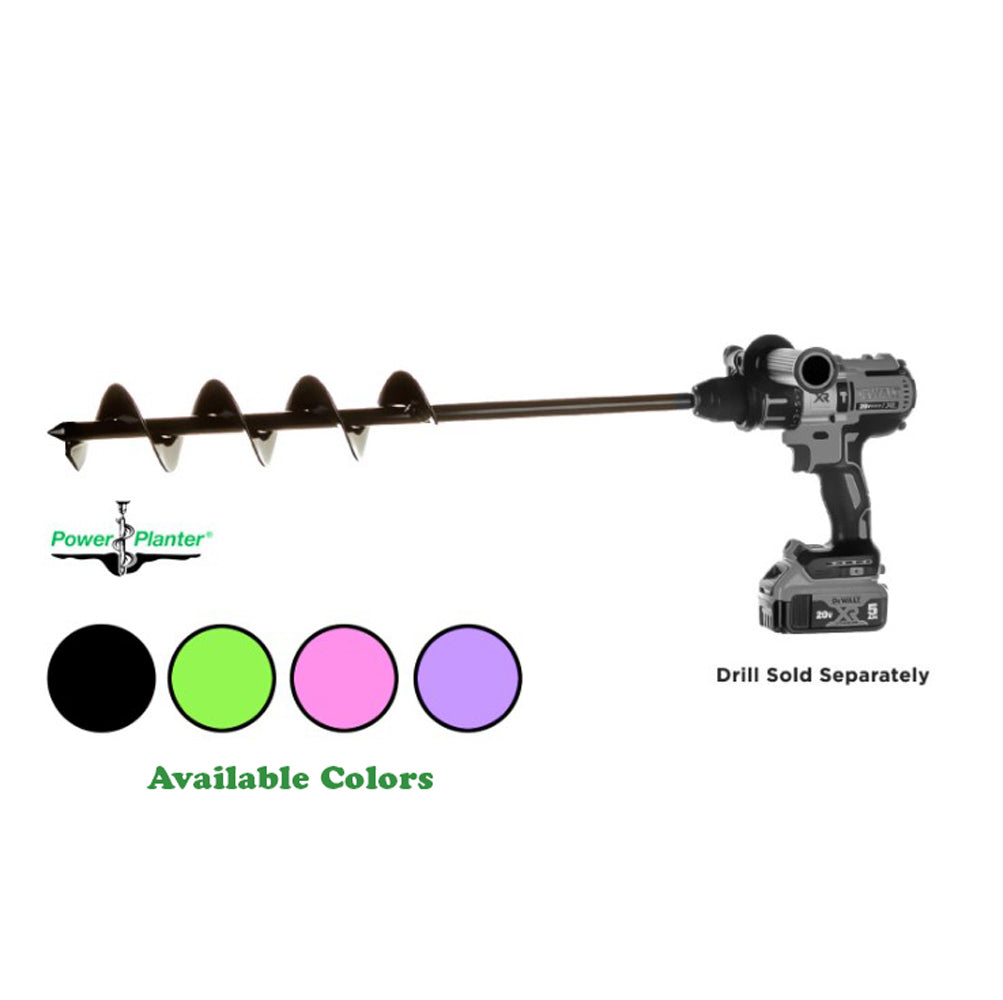 Power Planter, Bulb Auger, 1/2" X 24", Assorted Colors, Sold Separately