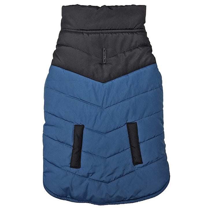 Spot, Color Block Blue Puffer Coat