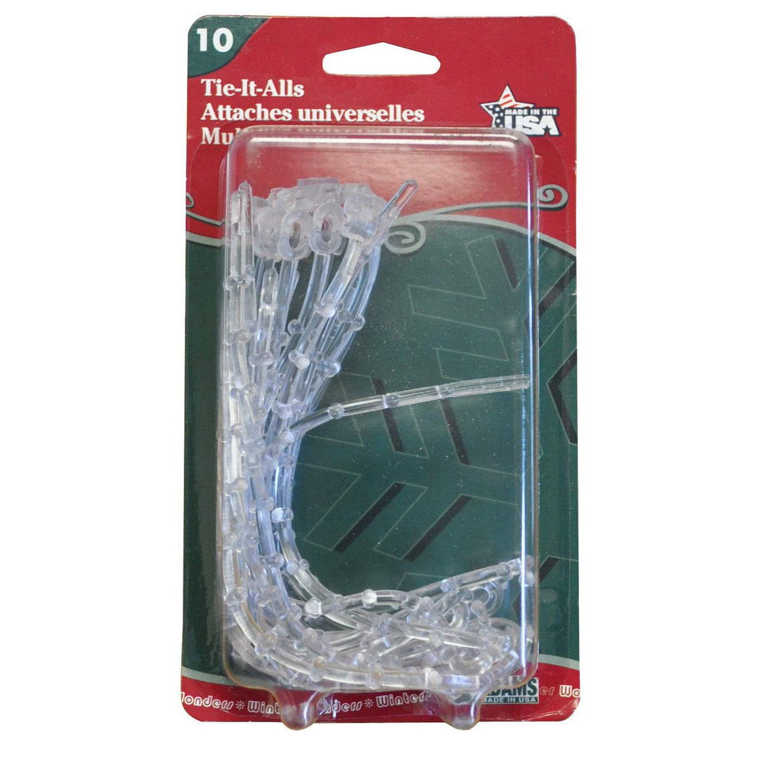 Clear Tie-It-All's, 10 Count