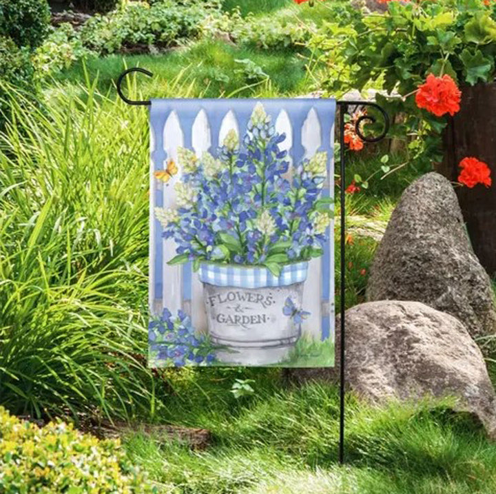 Studio M, Bluebonnet Bucket Garden Flag