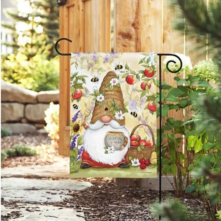 Studio M, Bee Happy Gnome Garden Flag
