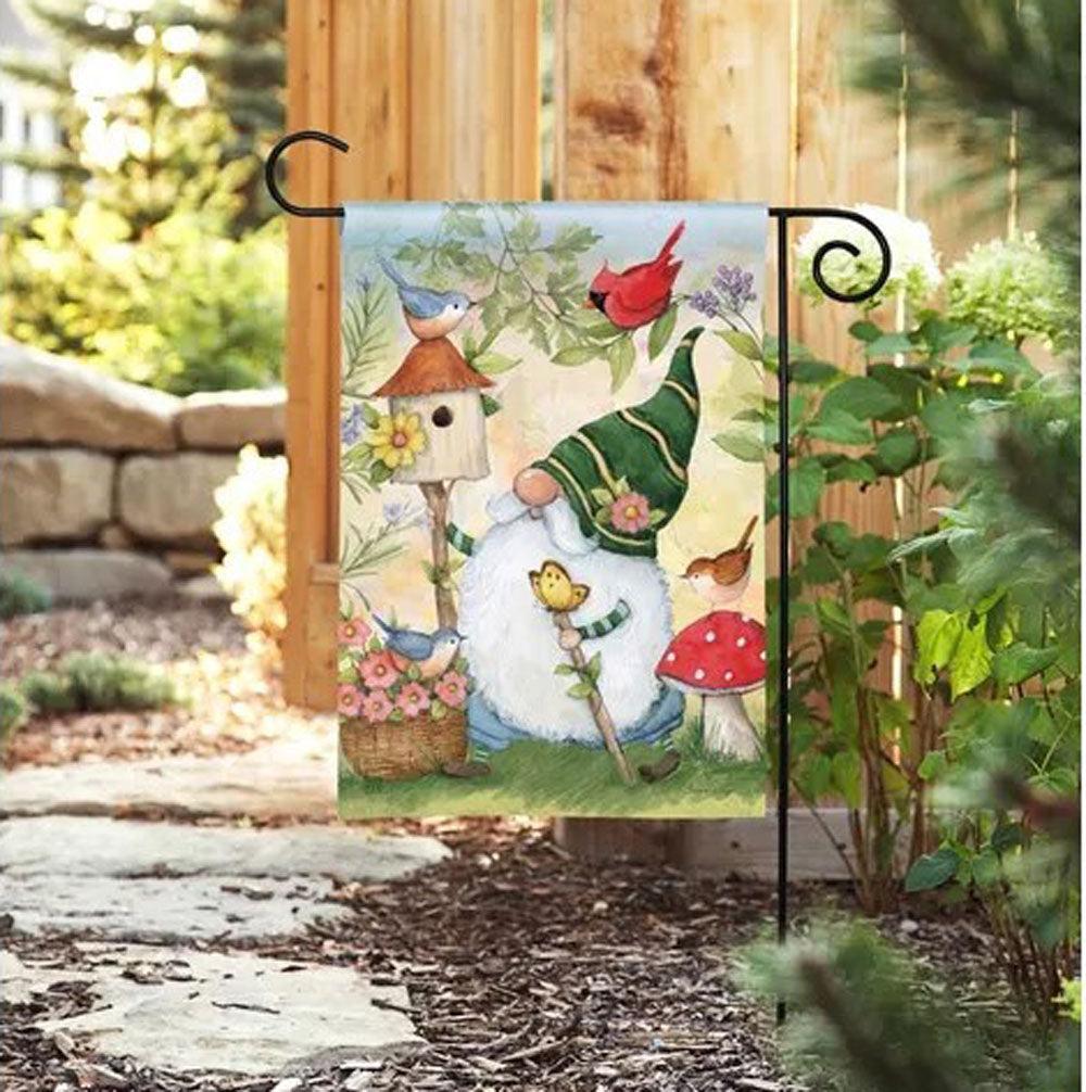 Studio M, Birdhouse Gnome Garden Flag