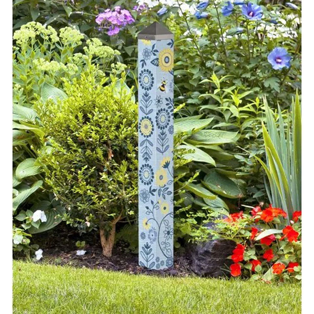 Studio M, Sunflower Bee Art Pole, 40"