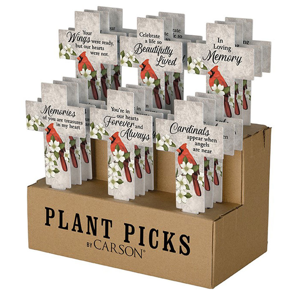 Carson, Cardinal Memorial Plant Pick, Assorted and Sold Separately