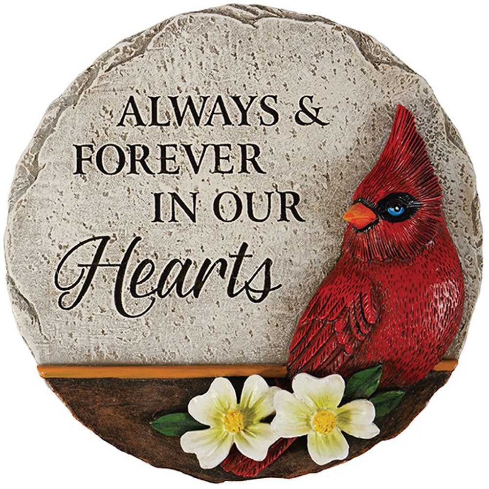 Carson, Hearts Cardinal Memorial Mini Garden Stone