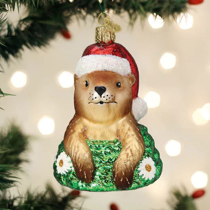 Old World, Santa Groundhog Ornament