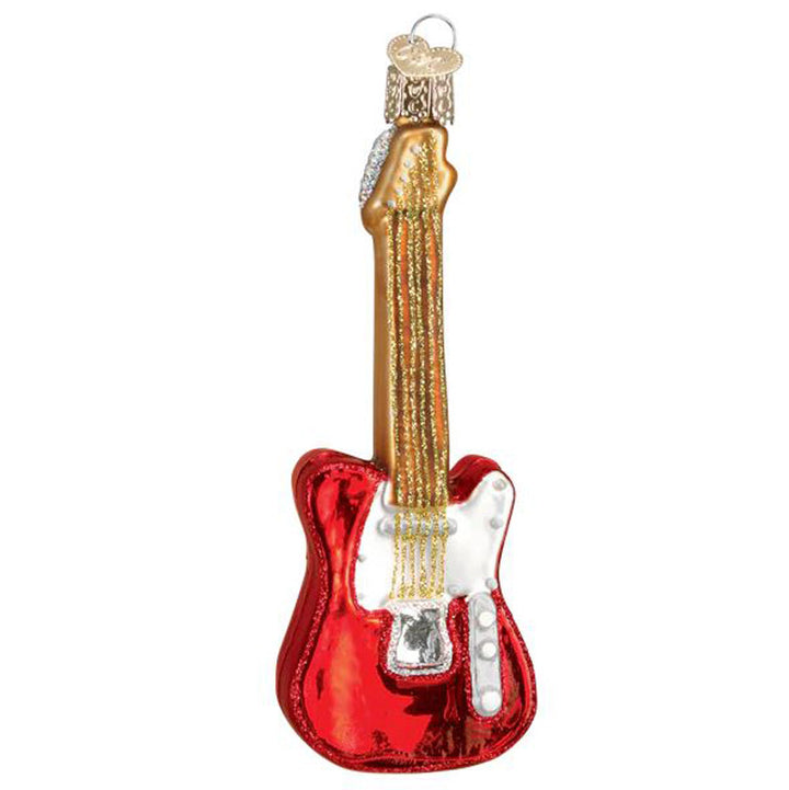 Old World, Red Electric Guitar Ornament