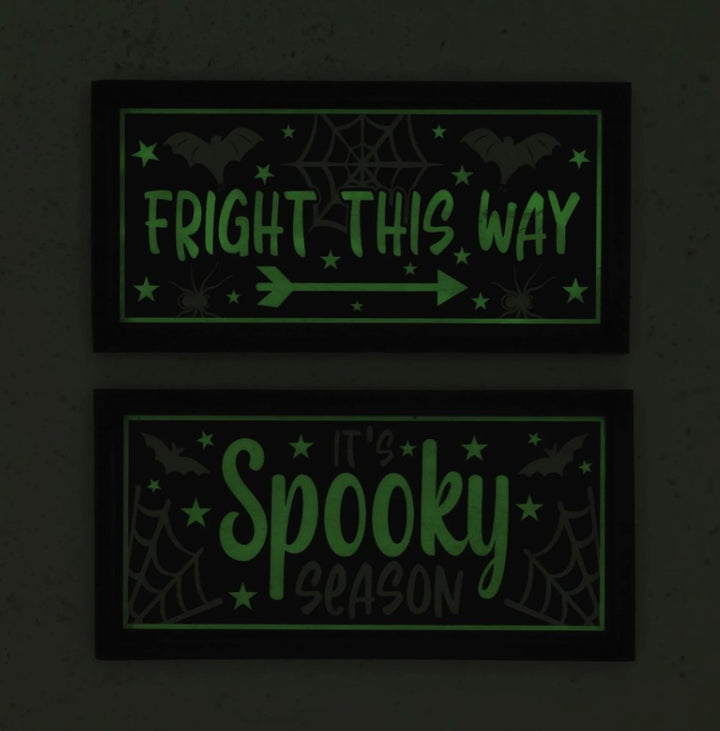 Gerson, Halloween Wooden Glow in Dark Wall Decor, Assorted and Sold Separately