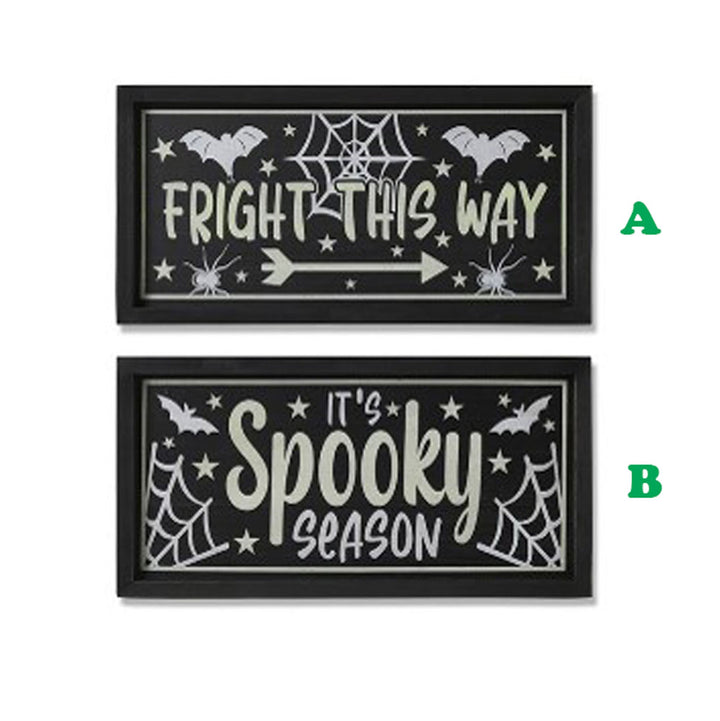 Gerson, Halloween Wooden Glow in Dark Wall Decor, Assorted and Sold Separately