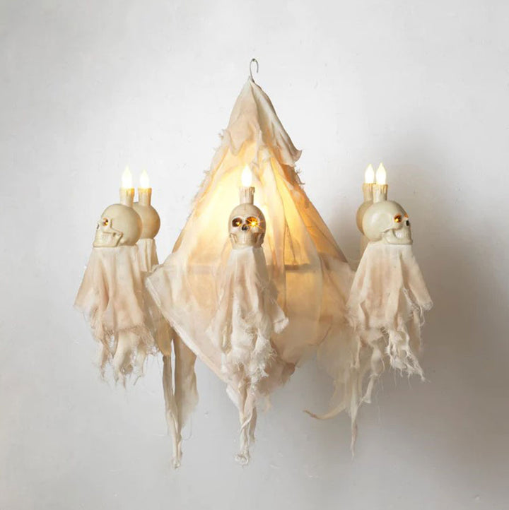 Gerson, Skull Candelabra B/O w/LED Candles