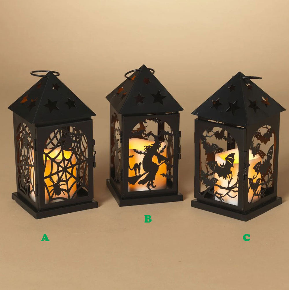 LANTERN 7.8" HLWN B/O LED CNDL