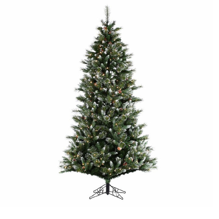 Direct Export, 6.5' Slim Mix Snow Pine Tree, Clear