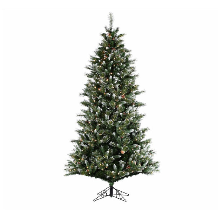 Direct Export, 7.5' Slim Mix Snow Pine Tree, Clear