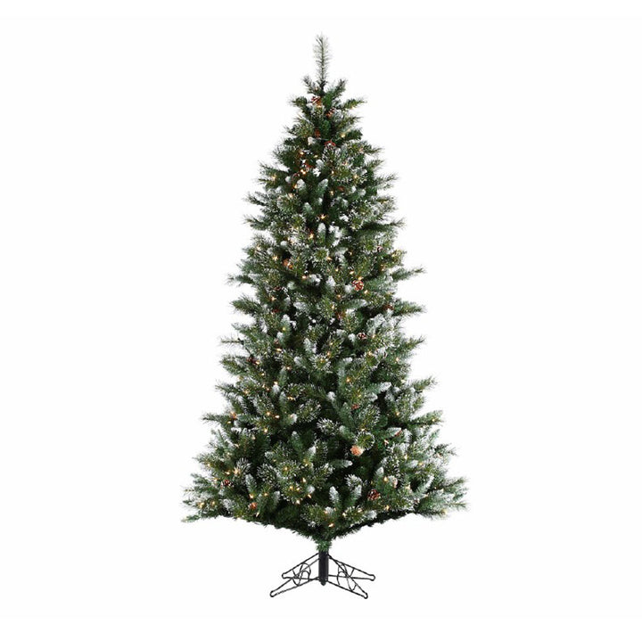Direct Export, 9' Mixed Snow Pine Tree, Clear