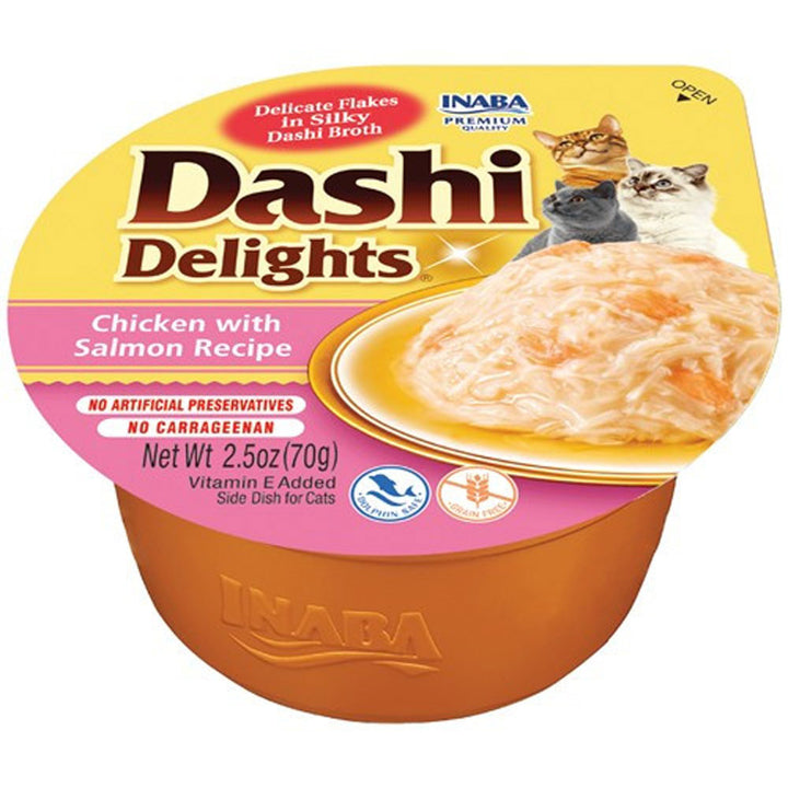 Inaba, Dashi Delights Chicken with Salmon, 2.5 oz.