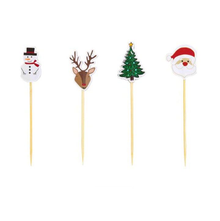 Mud Pie, Christmas Toothpicks in Jar, 24ct, Assorted and Sold Separately