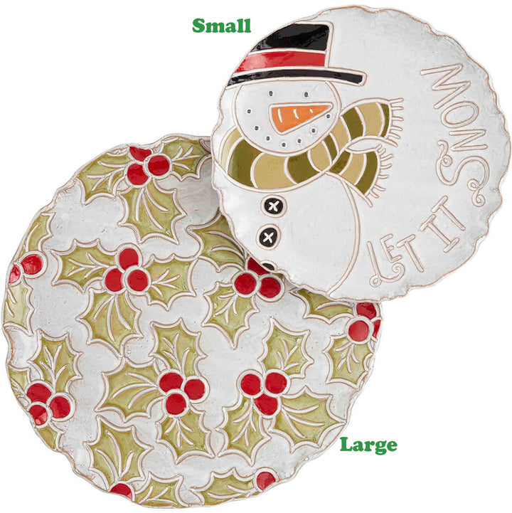 Mud Pie, Holly & Snowman Platter