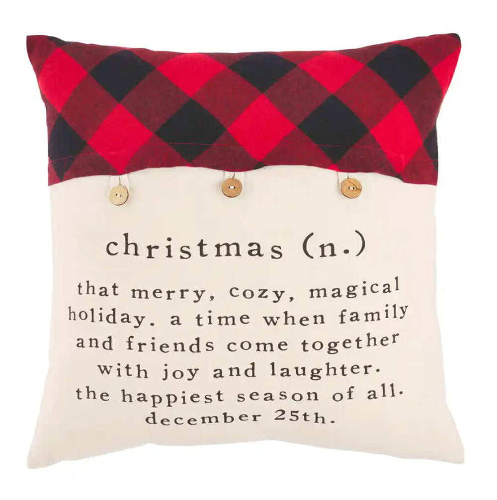 Mud Pie, Christmas Definition Pillow