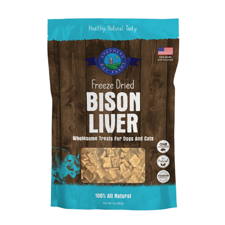 Shepherd Boy Freeze Dried Bison Liver, 3oz.