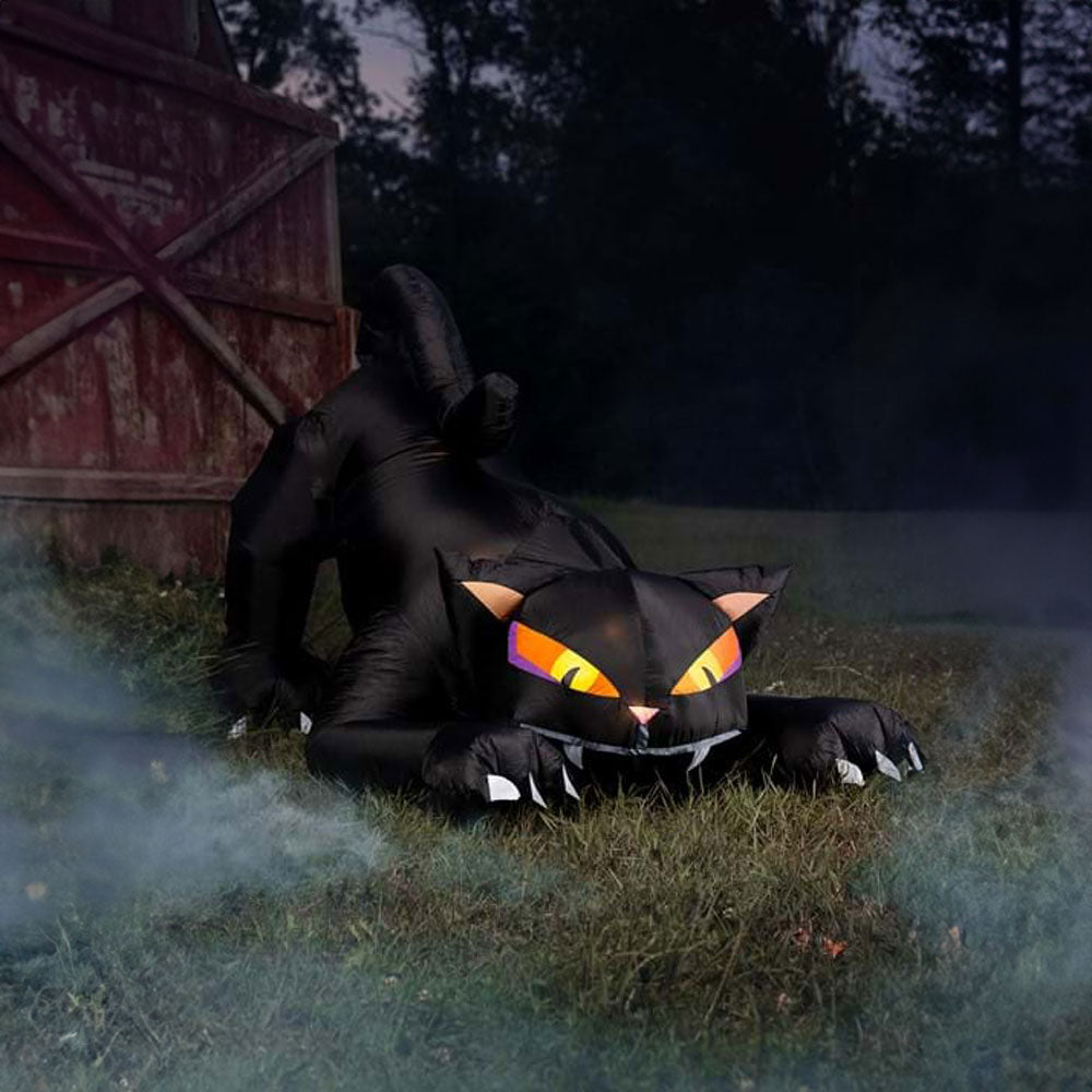 Gemmy, Black Cat Airblown Inflatable, Head Turning