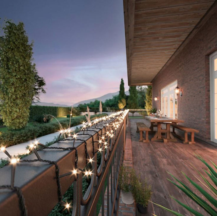 Lumineo, 120L LED Solar Twinkle Lights, Warm White, 29.5 ft.