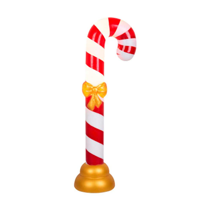 Gemmy, Candy Cane W/Gold Bow, 41"