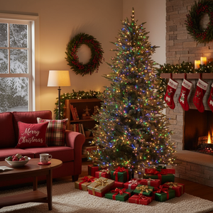 Holiday Bright Lights, 7.5ft. Dual Sparkle King Pine Tree, LED