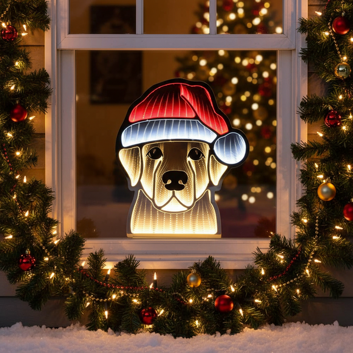 Direct Export, LED Infinity Xmas Dog, 15.75"