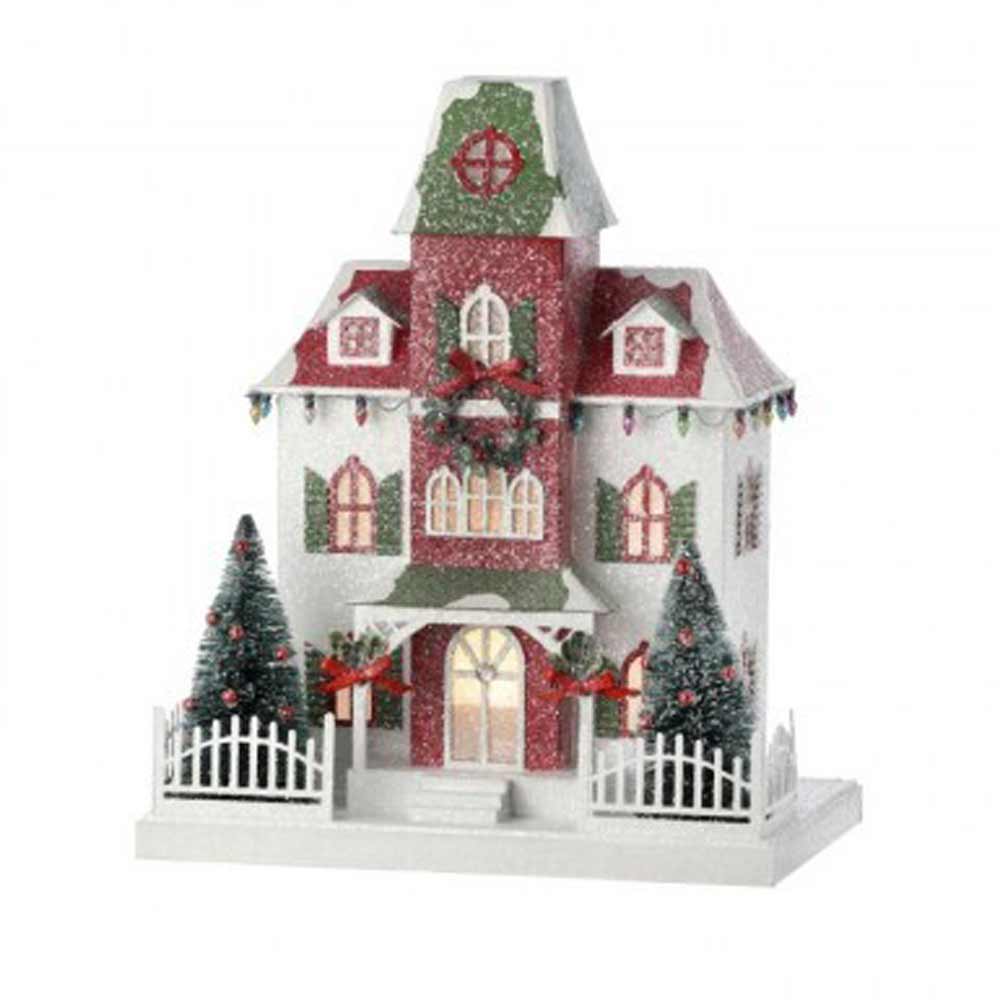 Regency, XMAS Tudor House W/LED, Cardboard – Alsip Nursery