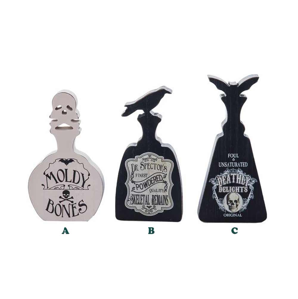 Transpac, Spooky Potions Block Décor, Assorted & Sold Separately