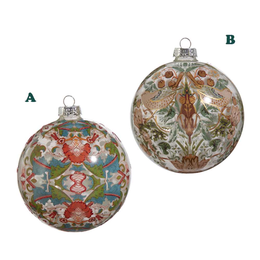 RAZ, William Morris Ball Ornament, 5