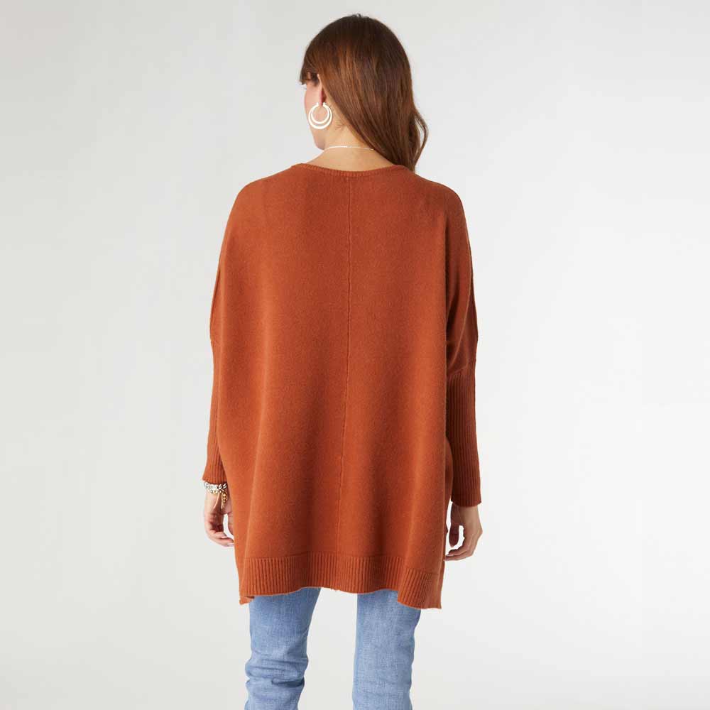 Coco+Carmen, Relaxed Cable Knit Sweater, Rust