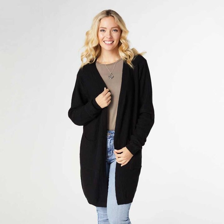 Coco+Carmen, Relax Cardigan W/Pocket, Black