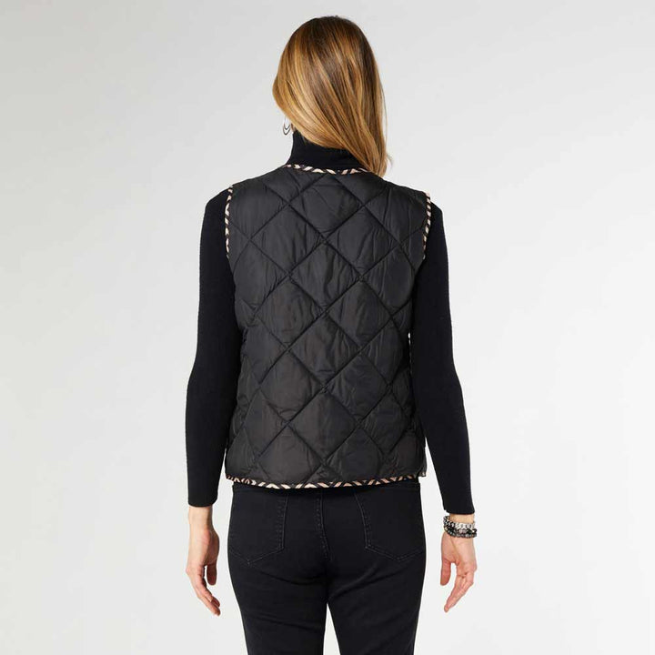 Coco+Carmen, Reversible Quilted Vest, Black