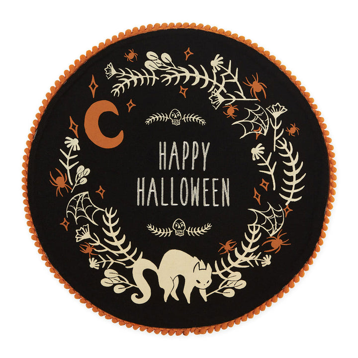 Design Imports, Spooky Wreath Embellished Round Placemat