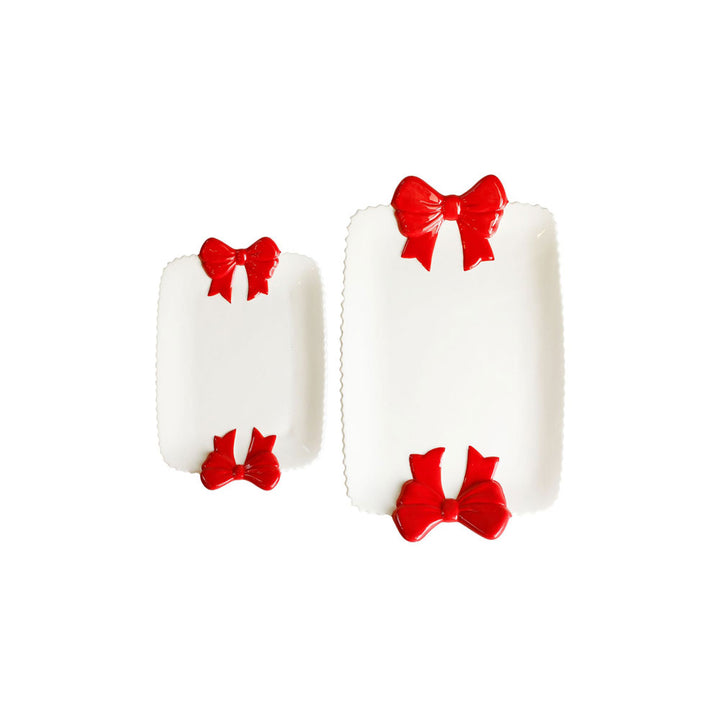 Mary Square, Platter W/Bow