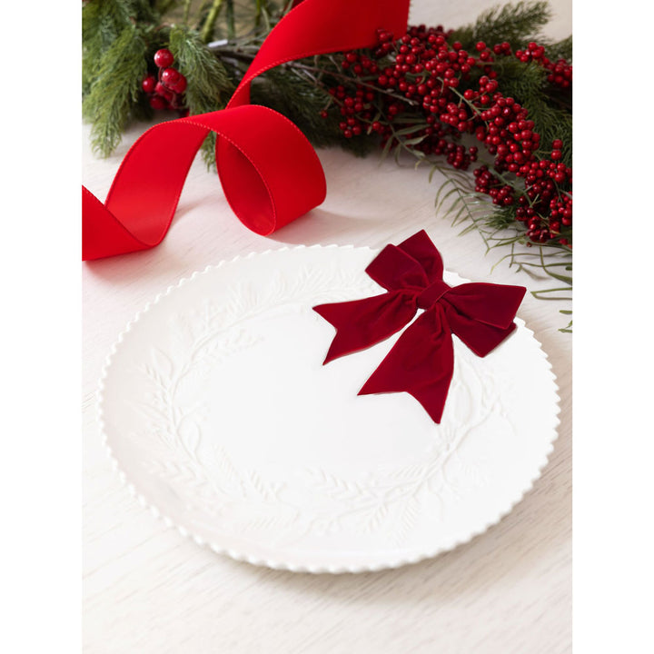 Mary Square, Platter Embossed Wreath