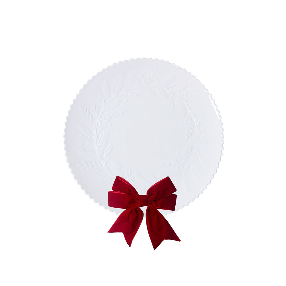 Mary Square, Platter Embossed Wreath