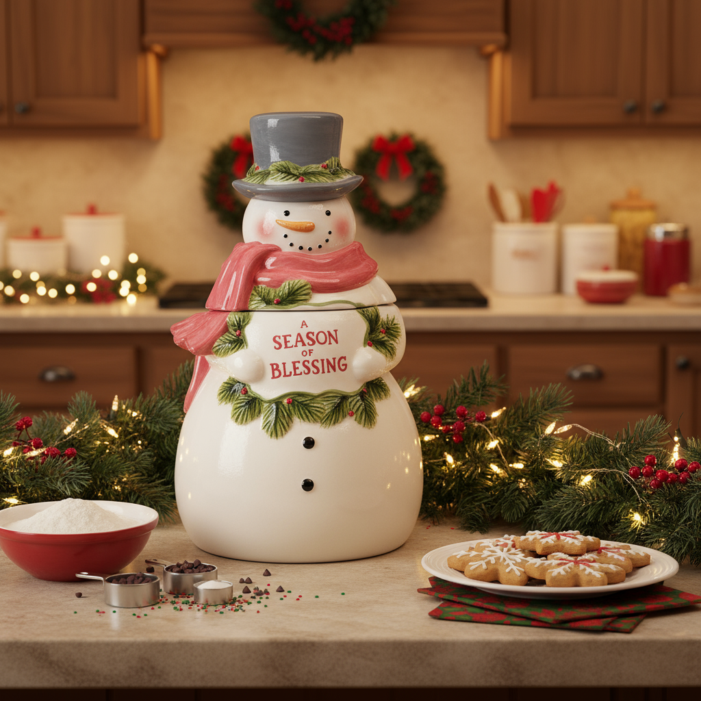 Certified International, Snowman Greeting 3D Cookie Jar