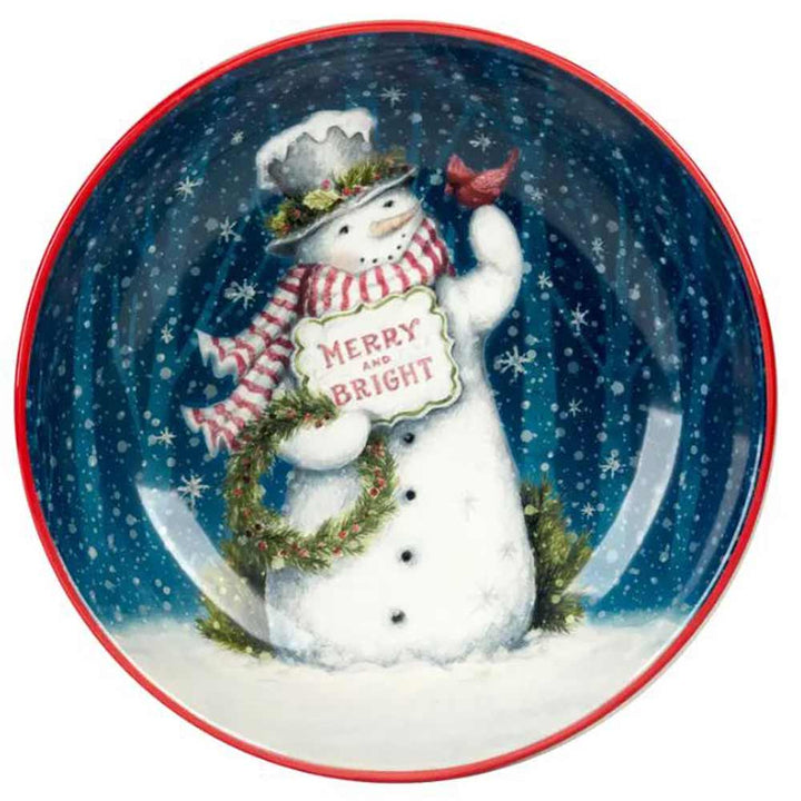 Certified International, Snowman Greetings, Soup/Pasta Server