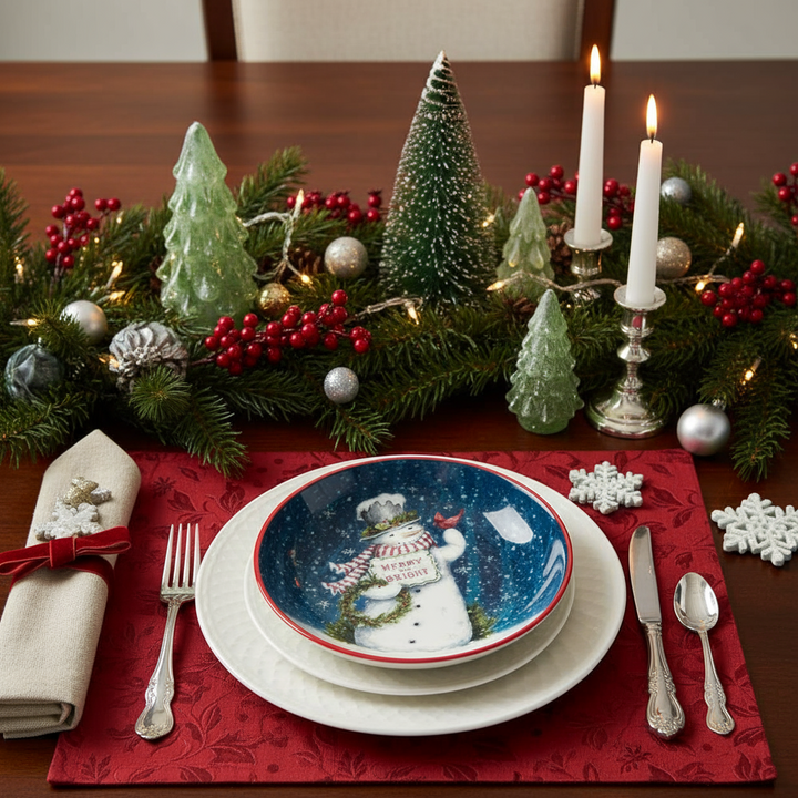 Certified International, Snowman Greetings, Soup/Pasta Server