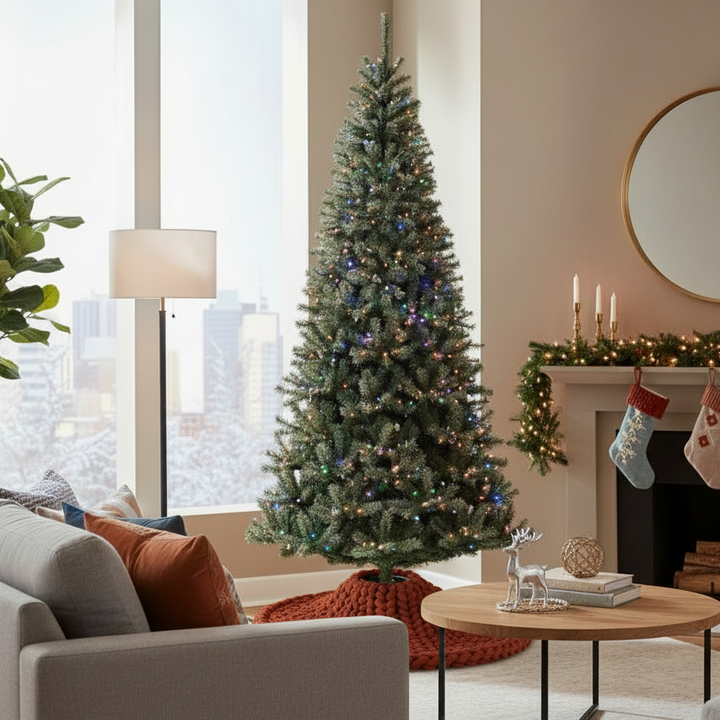 Direct Export, 6.5ft. Silver Stone Tree, Multicolor