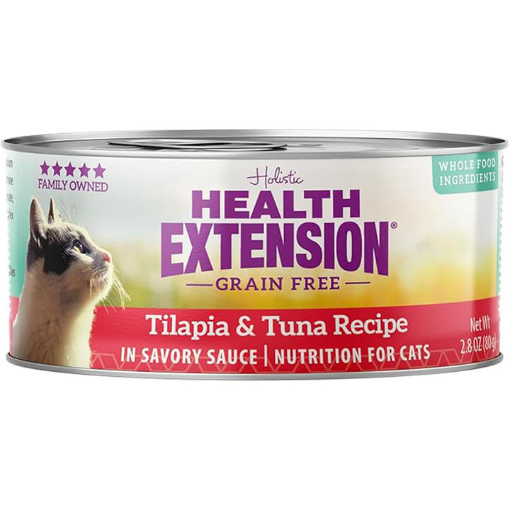 Health Extension, Grain Free Canned Tilapia & Tuna, 2.8 oz.