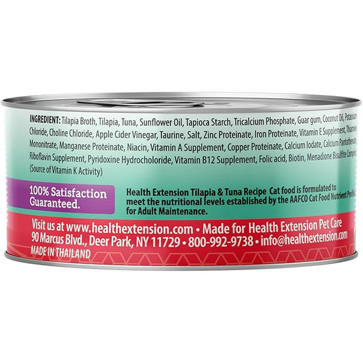 Health Extension, Grain Free Canned Tilapia & Tuna, 2.8 oz.