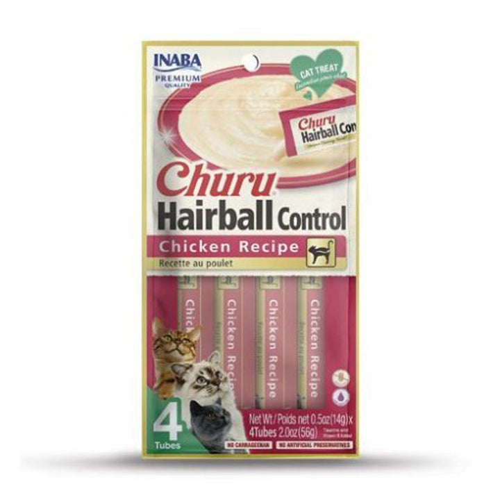 Inaba, Churo Hairball Chicken, 2 oz., 4pk