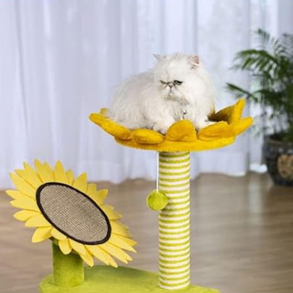 Prevue Pets, Sunflower Playground Cat Scratching Post Tree Activity Center